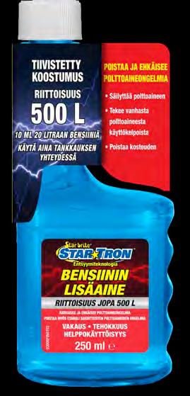 MARINE STAR TRON BENSIININ LISÄAINE 93016 500 ml (Käsittelee 1000 L) 12 93032 1000 ml