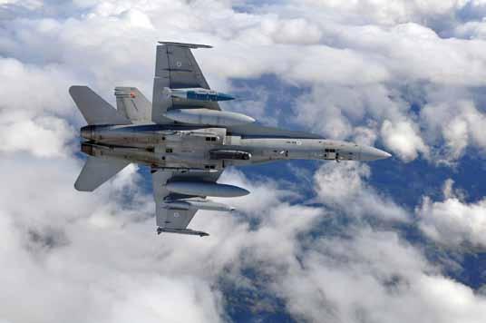 Kuva Ilmavoimat / Ville Tuokko. artikkelit F/A-18 Hornet ilmasta maahan -varustuksessa. on Suomen puolustussuunnitelman perusajatus.