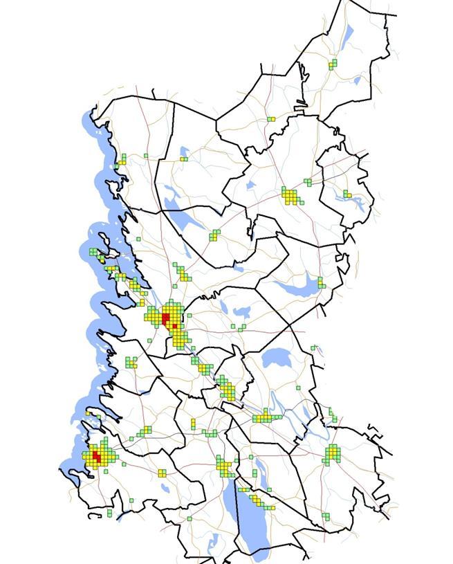 SATAKUNNAN PELASTUSLAITOS 3 (13) Kuva 1: Satakunnan pelastustoimen riskialueet Kuva 2: Riskialueet ja paloasemat Kuvista 1 ja 2 nähdään, että riskialueet sijoittuvat pitkälti asutustaajamiin ja