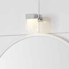 L 600. Musta tammikuvio. 442 155 10 70. L 900. Musta tammikuvio. 633 155 10 85. L 1200. Musta tammikuvio. 759 HAFA EDEN LAMPA LED-valaisin, valmistettu kromista ja lasista, soveltuu hyvin Eden pyöreään peiliin.