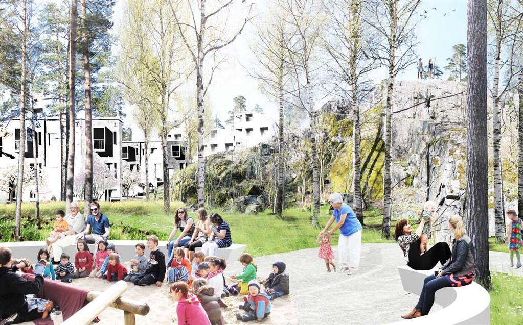 POHJAVEDEN PUISTO POHJAVEDEN PUISTO Näkymä pieneltä leikkialueelta