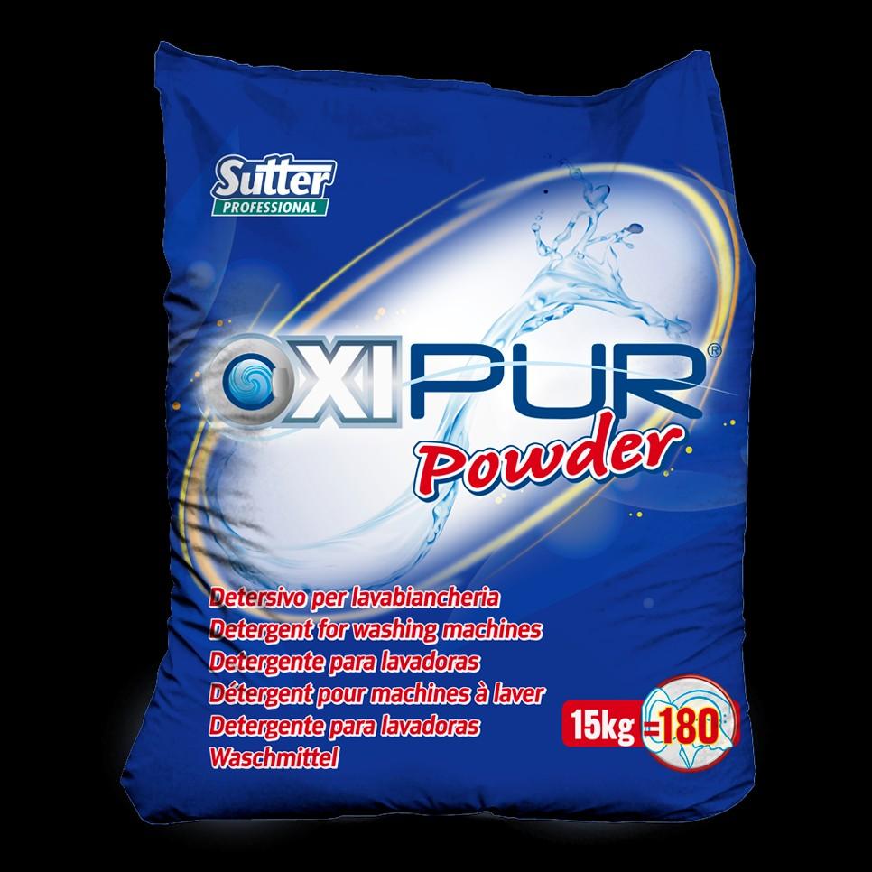 Foratia Oxipur Powder Foratia OXIPUR POWDER on pesuainejauhe pesukoneille. Atomisoitu jauhe. Erinomaiset tulokset sekä valkoisille, että värillisille kankaille. Ei sisällä fosfaattejä.