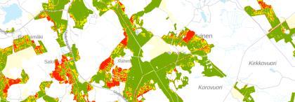 1t/ha/vuodessa, jonka ylittäviä osuuksia pidetään