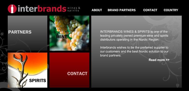 22 Kuvio 6. Interbrands Nordicin verkkosivut (Interbrands Nordic 2013). Interbrandsilla on Kaikki juhlista -sivusto, josta löytyy paljon hyödyllisiä vinkkejä juhlien suunnitteluun.