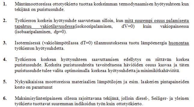 Keskeisiä asioita teorian ja