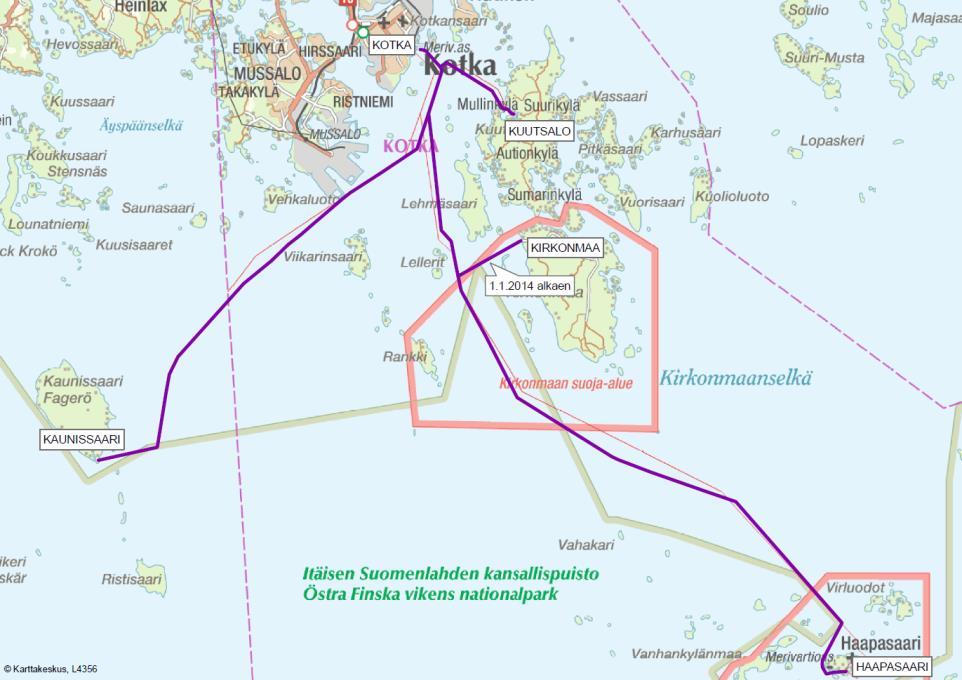 Kirkonmaalle, Haapasaareen sekä Pyhtään Kaunissaareen. Kuva 32.