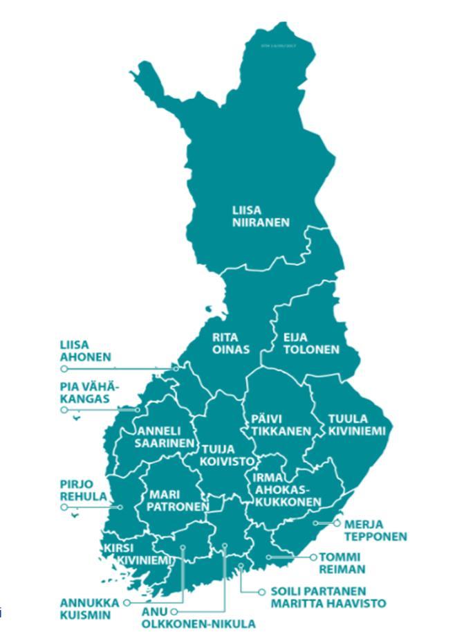 Maakuntien muutosagentit Muutosagentin tehtävänä on mm. 1. alueellisen iäkkäiden yhteensovitetun palvelukokonaisuuden rakentaminen ja juurruttaminen 2.