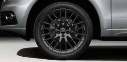 Alumiinivanne, 5-puolainen Segment, titaanin värinen, Audi Sport Koko 8,5 J x 20, renkaat 255/45 R 20¹, ml. pyöräkotelolistat.