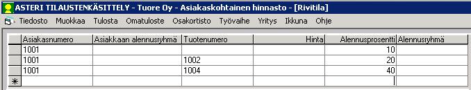 20/92 KÄYTTÖOHJE Asteri Tilaustenkäsittely 3.8.
