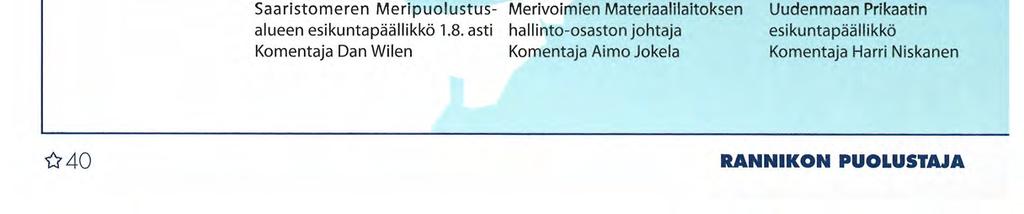 Merivoimien komentaja Vara-amiraali Hans Holmström Merivoimien