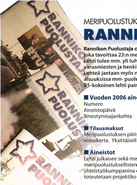 B5-kokoinen lehti painetaan nelivärisenä ja sen sivumäärä on keskimäärin noin 100 sivua. o Vuoden 2006 aineistopäivät ja ilmestymisajankohdat Numero 1/2006 2/2006 3/2006 4/2006 Aineistopäivä 16.1.06 10.