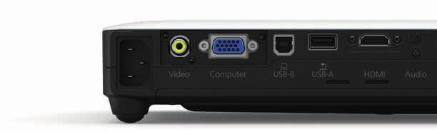 Komposiittivideotuloliitäntä 18 S-Video 19 USB, tyyppi A, lisätoimintona saatavaa langatonta yhteyttä varten 20 DVI-lähtö