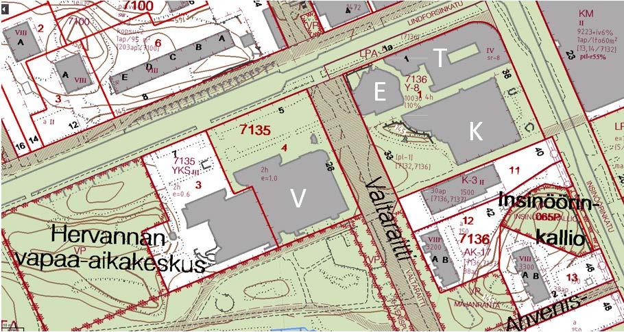 PERUSPARANNUS Sivu 12/22 4 RAKENNUSHANKE 4.1 MERKITYS LÄHIYMPÄRISTÖLLE ASEMAKAAVA Vapaa-aika- ja toimintakeskusta koskee eri asemakaavat, jotka ovat vuosilta 1977 ja 2003.