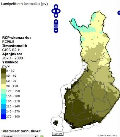 lumipeitteen kestoaikaa Suomessa