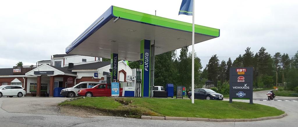 Paltamon nykyinen keskuspysäkki, Paltamo, sijaitsee