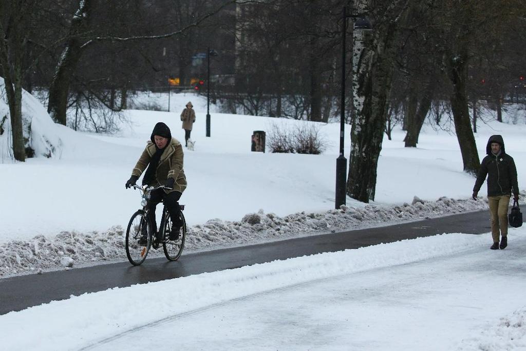 Harjaus ja suolaus kustannusten ja tehon kannalta paras menetelmä Harjaaminen keskeistä laadukkaan pyöräilyä edistävän