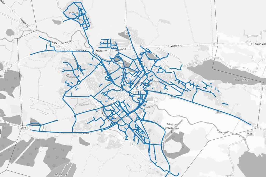 Forssa Pyörätiet 102 km Kuvassa on esitetty pyöräteiden