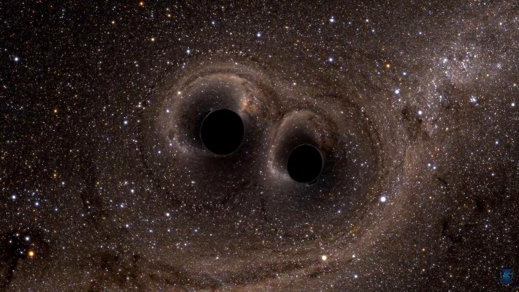 Miltä mustien aukkojen törmäys näyttää?