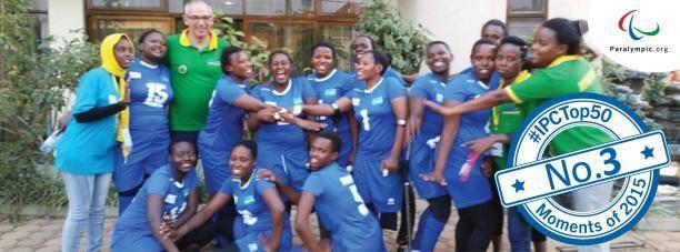 RUANDAN NAISILLE UPEA KOLMOSSIJA - IPC:N VUODEN HUIPPUHETKET-KISASSA Ruandan naisten maajoukkue Rion kisoihin (Kuva: http://www.paralympic.org/) 29.12.