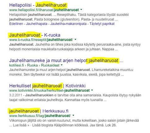 Katso esimerkkejä tekemällä hakuja avainsanoillasi.