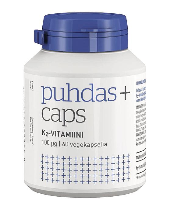 Verisuonille ja luustolle PUHDAS+ K2-VITAMIINI Luonnollinen vitamiini verisuoniterveydelle ja luustolle.
