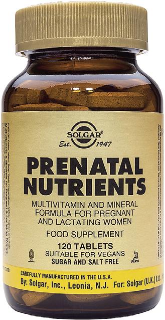 Monivitamiini raskaana oleville PRENATAL NUTRIENTS Sisältää erityisesti raskaana oleville naisille tärkeitä vitamiineja, kuten foolihappoa ja