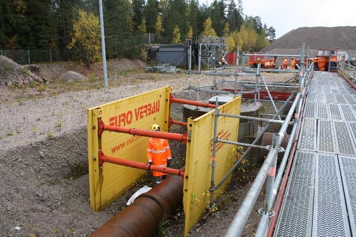 MVR-RATA, Rudus-turvapuisto 5 MVR-15: Kaivanto, tukeminen ja luiskaaminen - Suojaukset ja varoalueet (yksi havainto aluejaon Kohteessa havainnoidaan kaivantotöiden turvallisuutta.