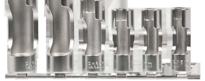3 8-osainen u 05795L 16,50* Pituus 145 mm u 10186L 83,00* Suunnanvaihtimella varustettu räikkä 10 10 mm (3/8"),