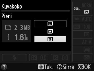Kuvakoko Kuvakoko mitataan kuvapisteinä.