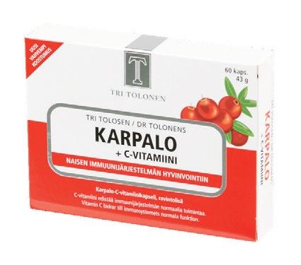 / 8 g KARPALO + C-VITAMIINI 60