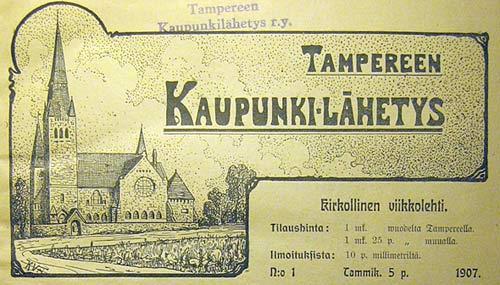 Tampereen kaupunkilähetyksen historia Tampereen Kaupunkilähetys ry perustettiin virallisesti 1907, mutta toiminta alkoi jo 1881 (ks.
