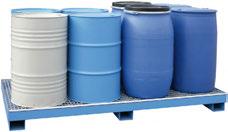 (Sopii myös 2x 200 L vaakatynnyrille) Kapasiteetti 1325 x 1320 x 250 mm 255 L 4 x 200 L Paino 110 kg P65-2003 431 Valuma-allas 2x 200 L tynnyrille Sinkitty ritilä.