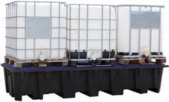 2490 x 1290 x 480 mm 1100 L P70-7105 2 205 UUTUUS Valuma-allas 2x IBC (PE) PE-ritilätasolla.