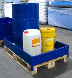 FLEXI SUOJA-ALLAS Joustavat PE-valuma-altaat 2 kpl tai 4 kpl 200 L tynnyreille NB270: 2x200 L tynnyrille EUR-lavalla.