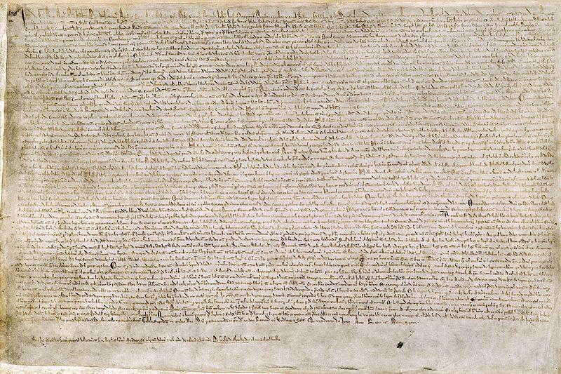 Magna Carta Kuningas Juhana Maattoman epäonnistuneet sotaretket 1200-luvun alussa johtivat kruunun interventionistiseen talouspolitiikkaan ja verotuksen kiristymiseen Sääntelyn vastainen kapina