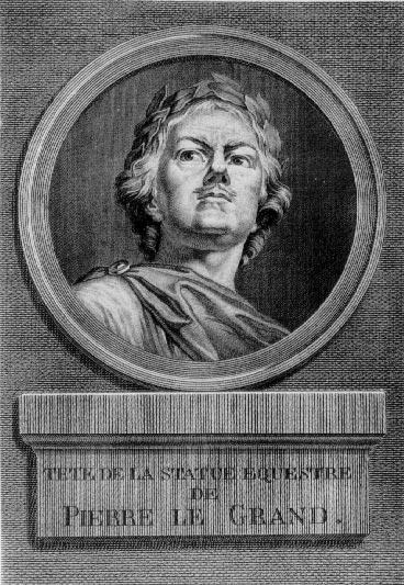 Pietari I, valtion ensimmäinen palvelija ja isänmaan isä, roomalaisen imperaattorin asussa. Pietarin mukaan kaikkien yhteiskuntaryhmien tuli kykyjensä mukaan palvella valtiota.