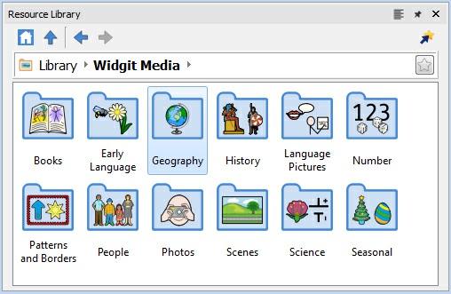 Widgit Media Kerro kuvin 3:ssa käytettävissä on yli 4 000 Widgit Media -kuvaa ja yli 15 000 Widgit-symbolia.