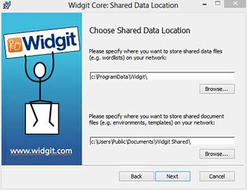 Install in a specific location, such as a network share - This option allows you to specify where you want the various shared files installed on your network. 5.