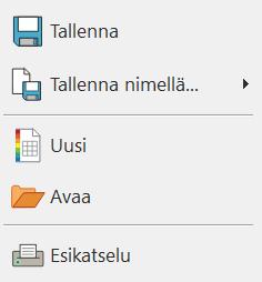 Välilehtipalkki Välilehtipalkki sijaitsee ikkunan ylälaidassa. Jokaisessa välilehdessä on hallintatyökaluja ohjelman eri ominaisuuksien käyttämiseen.