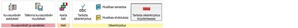 Lista välilehdistä Pysyvät välilehdet Tiedosto - Tallentaminen, lataaminen, tulostaminen ja asetukset.