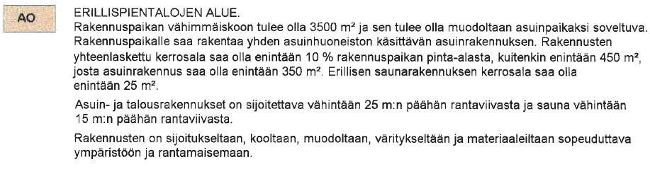 Nosto Consulting Oy 7 (19) Ote rantaosayleiskaavasta: