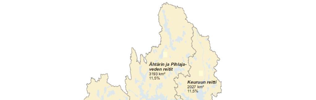 5 2.3 Kokemäenjoen vesistö Kokemäenjoen valuma-alueen laajuus on 27 000 km² ja se on yksi