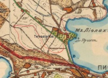 Vasemmalla alla Teivaalantien linjaus
