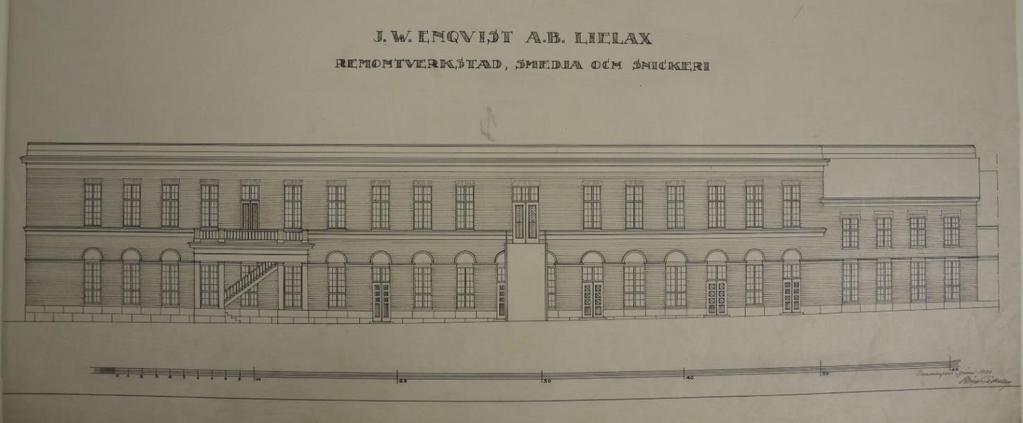 Sen alla Birger Federleyn 1920 suunnittelema koko siiven