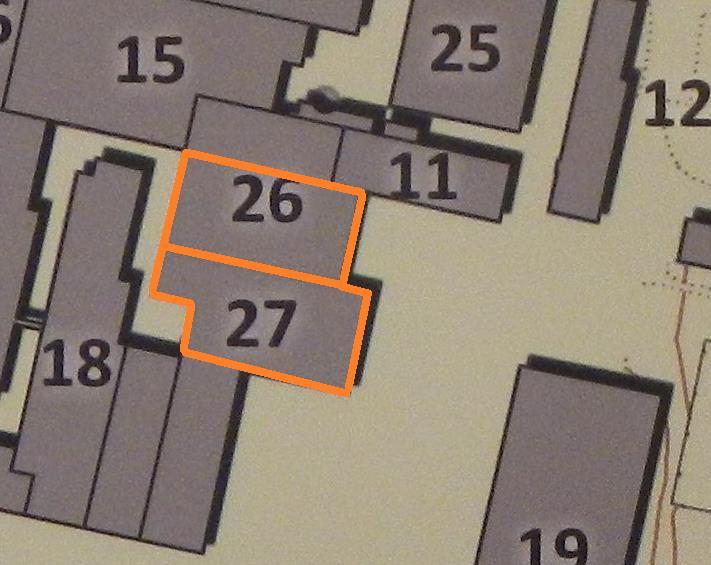 49 RAKENNUKSET 26 27, ENTINEN MASSAOSASTO 26/1, SIHTIOSASTO JA MUUNTAMO 26/2, KEITTÄMÖ 27 RAKENNUSTIEDOT Nykykäyttö R26 A ja B varasto, R27 käyttämätön Historialliset käytöt R26 A massaosasto, B