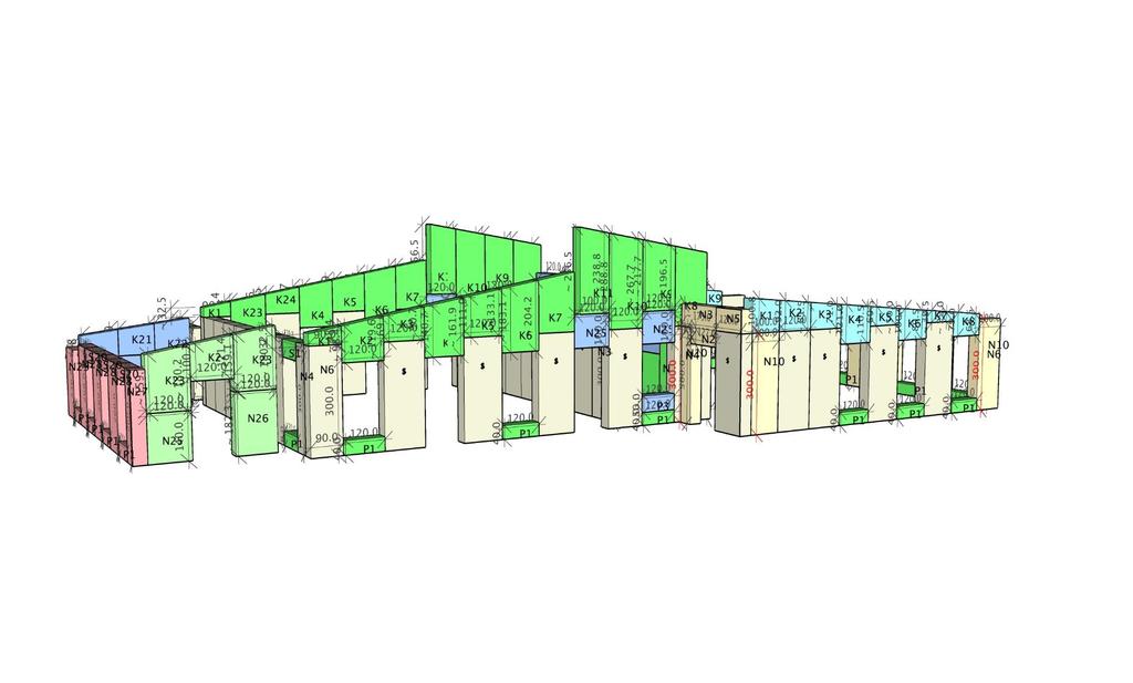 Kantava rakennekokonaisuus 1.Talon suunnitelmat (ARK) 2.Elementtisuunnitelma tehtaalta (standardielementit + custom made), 3d-elementtimalli ja kokoamissuunnitelma 3.