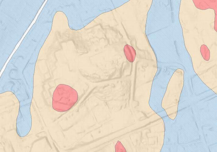 Kuva 2. Maaperäkartta. GTK (2017) Pinta- ja pohjavesi Kaavoitettava alue sijaitsee korkealla rinteessä, joka viettää kohti Emmantietä.