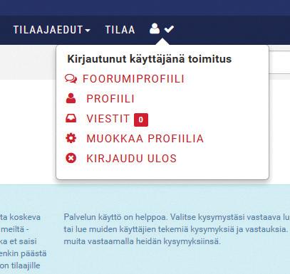 KotiMikro-lehden tilausta ja palveluun luotua käyttäjätiliä.