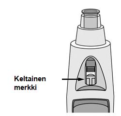 Kuva 8 4. Pistämisen jälkeen Käytä pumpulia tai harsotaitosta Pistokohdassa saattaa näkyä pieni määrä verta tai nestettä. Tämä on normaalia.