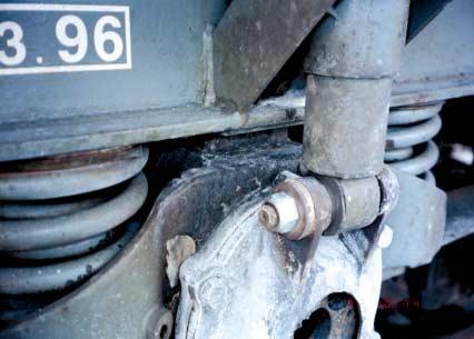 The cover of the damaged bearing after extinguishing and transfer of the coach. Kuva 4.